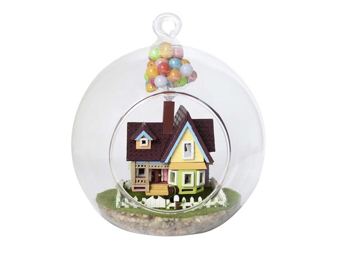 Casa Voadora 3d Em Miniatura - Modelo Wonderland - 12x12x12 Cm