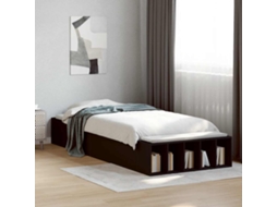 Vidaxl Estrutura De Cama 90x190 Cm Derivados De Madeira Preto