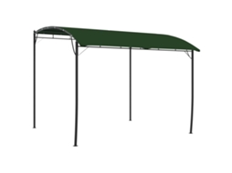 Vidaxl Gazebo 3 X 3 X 2,55 M Verde Aço Revestido A Pó E Tecido 180 Gsm
