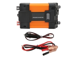 Inversor solar de onda senoidal modificada de 300 W para veículos com display LED e duas portas USB, conversão de 12 V CC para 110 V CA.
