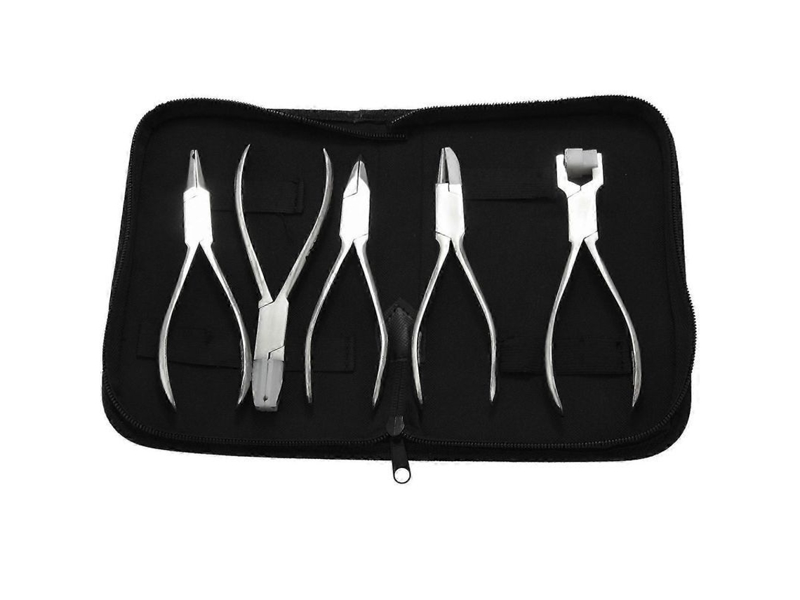 Kit de 5 Alicate de Reparo de Óculos em Aço Inox com Estojo Preto P20250110473