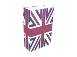 Laxiscreed Cofre De Chaves Em Forma De Livro, Ideal Para Dinheiro E Jóias, Com Design Da Bandeira Do Reino Unido