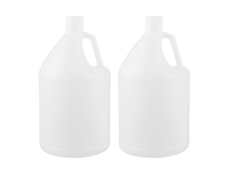 Garrafa De Leite De 4l Em Plástico Hdpe Transparente Branco Com Tampa Anti-manipulação - 2 Unidades
