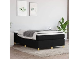 Vidaxl Cama Com Molas/colchão 120x200 Cm Tecido Preto