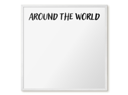Magnetic Wall Board Around The World For The Office Espelharte (50x50 Cm)
