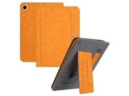 Capa de couro sintético Hengrongshen com suporte para Samsung Galaxy Tab A9, capa tipo carteira, amarela