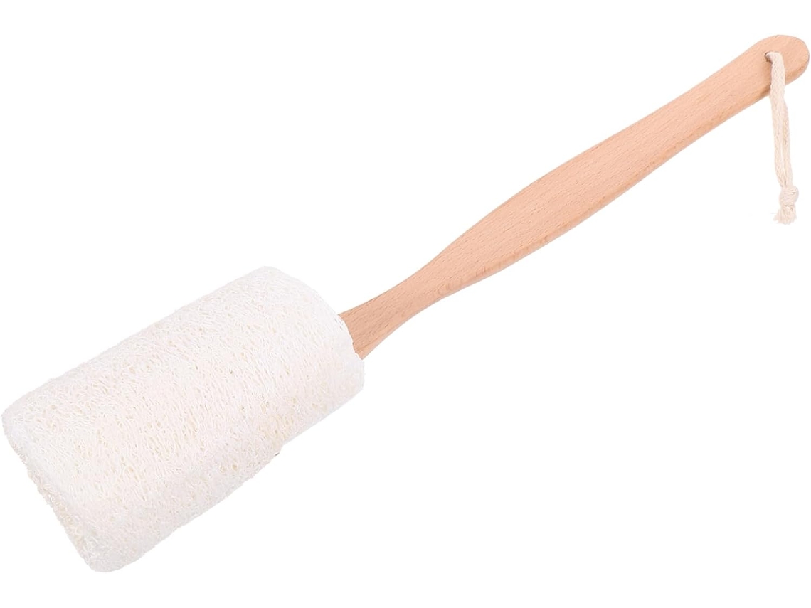 Escova Esfoliante Corporal Para O Chuveiro, Esponja Vegetal Natural Para Esfoliação Do Corpo