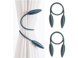 Conjunto De 2 Cortinas Trançadas, Prendedores De Cortina Trançada, Estilo Europeu Aquaforge