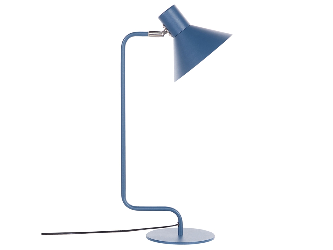 Candeeiro De Mesa Beliani Rimava De Ferro Azul 22x18x51
