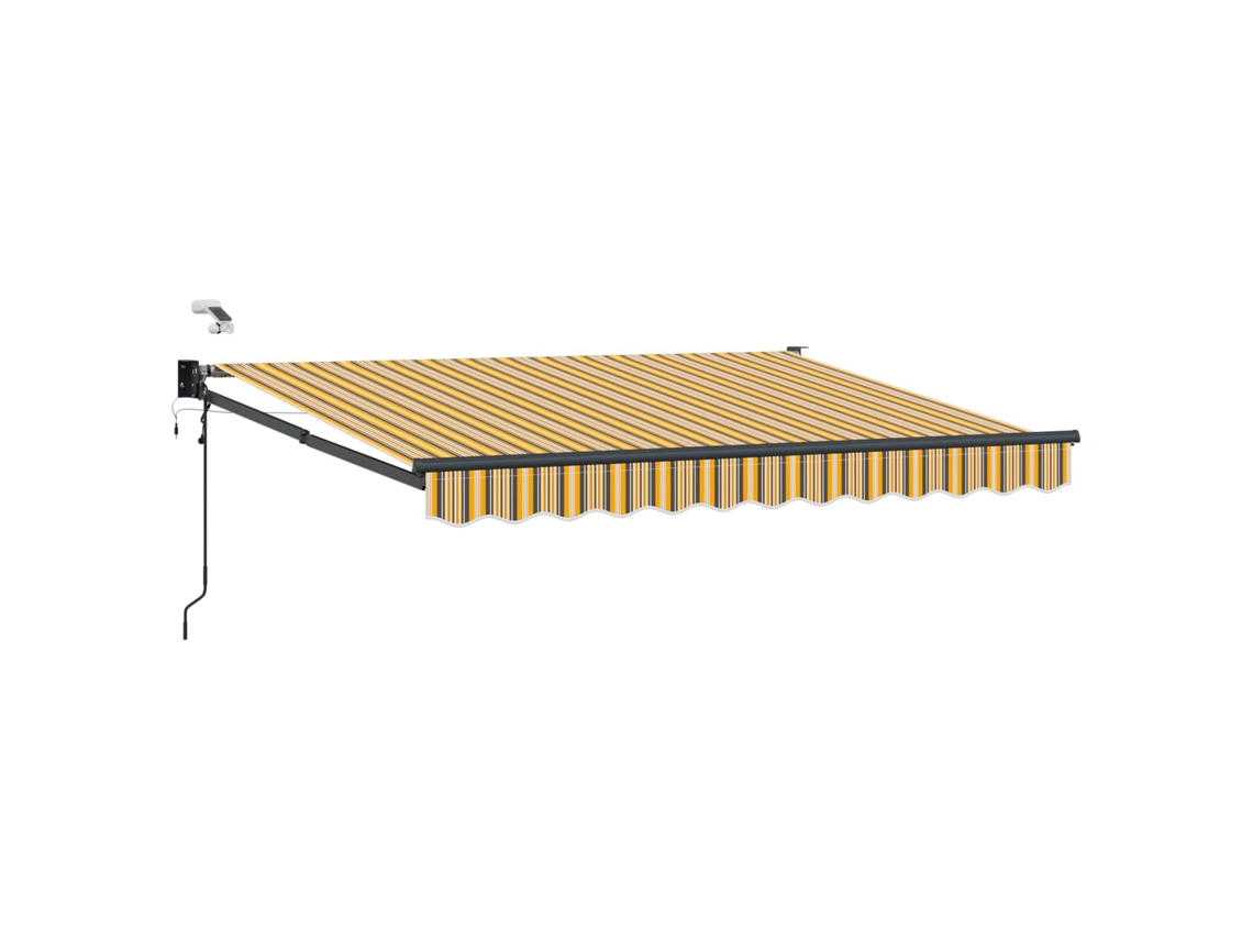 Conjunto 1 Toldo Elétrico Vidaxl Amarelo Poliéster (3,5 X 2,5 M)