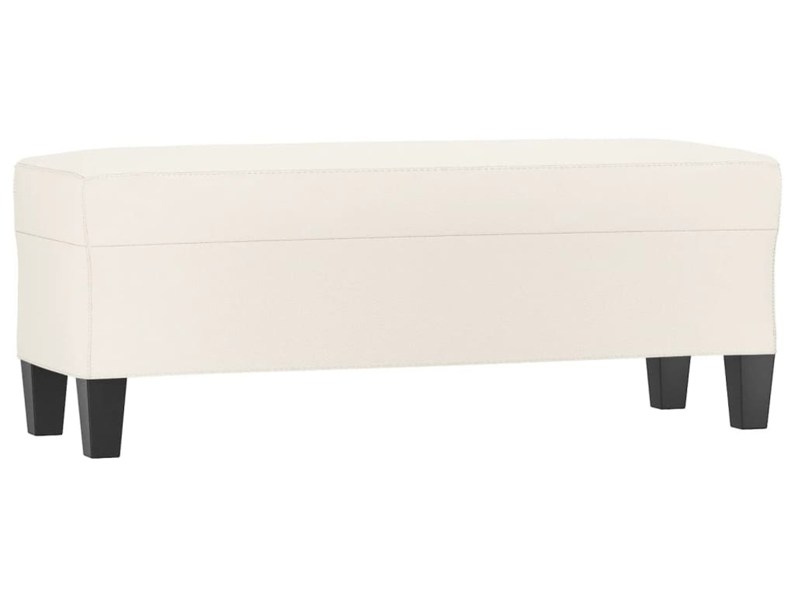 Bench, Benches Vidaxl Creme Couro Artificial (100 X 35 X 41 Cm)