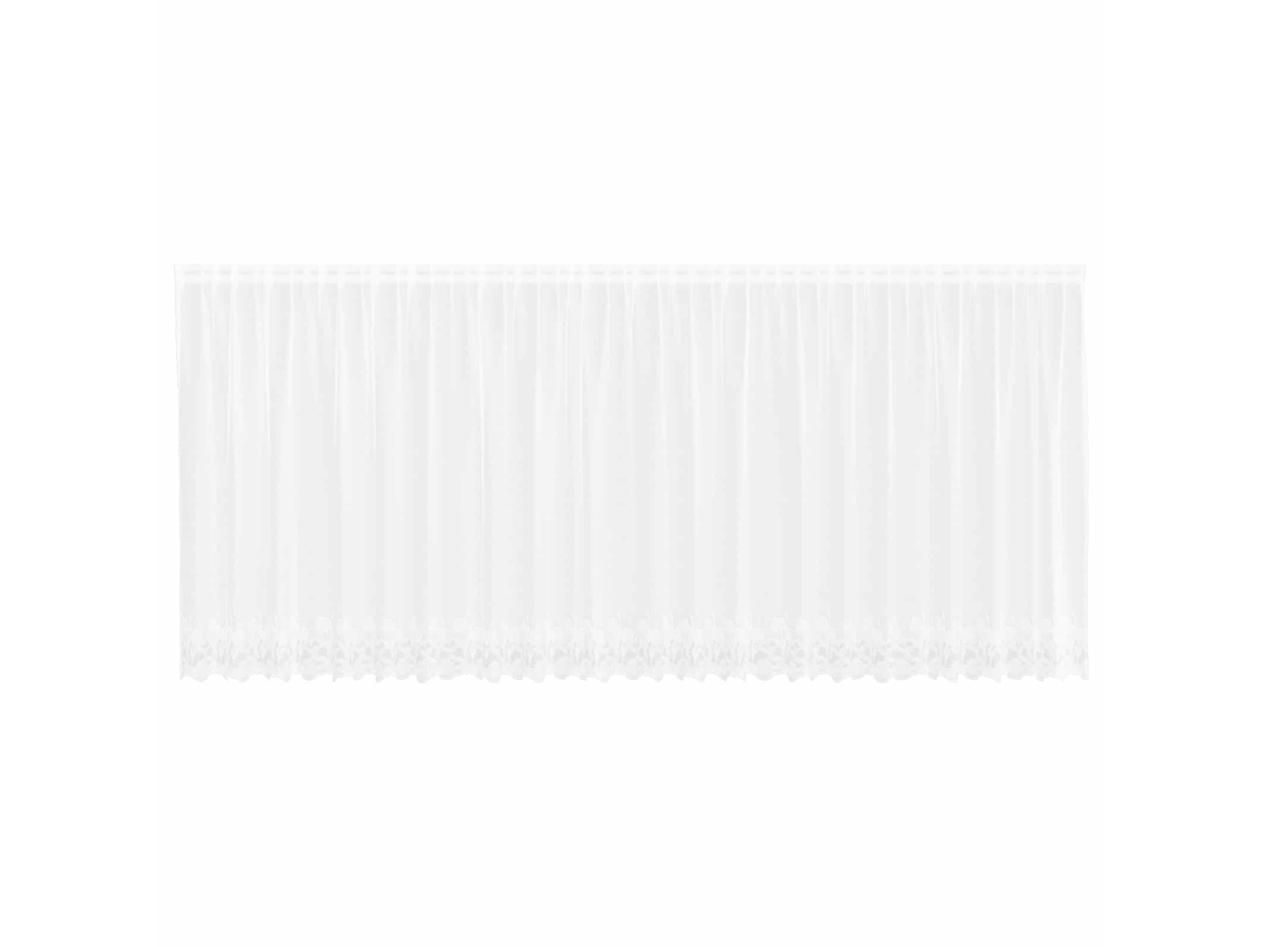 Maison Exclusive - Cortina De Renda Com Cortinas Branco 180 X 600 Cm Poliéster