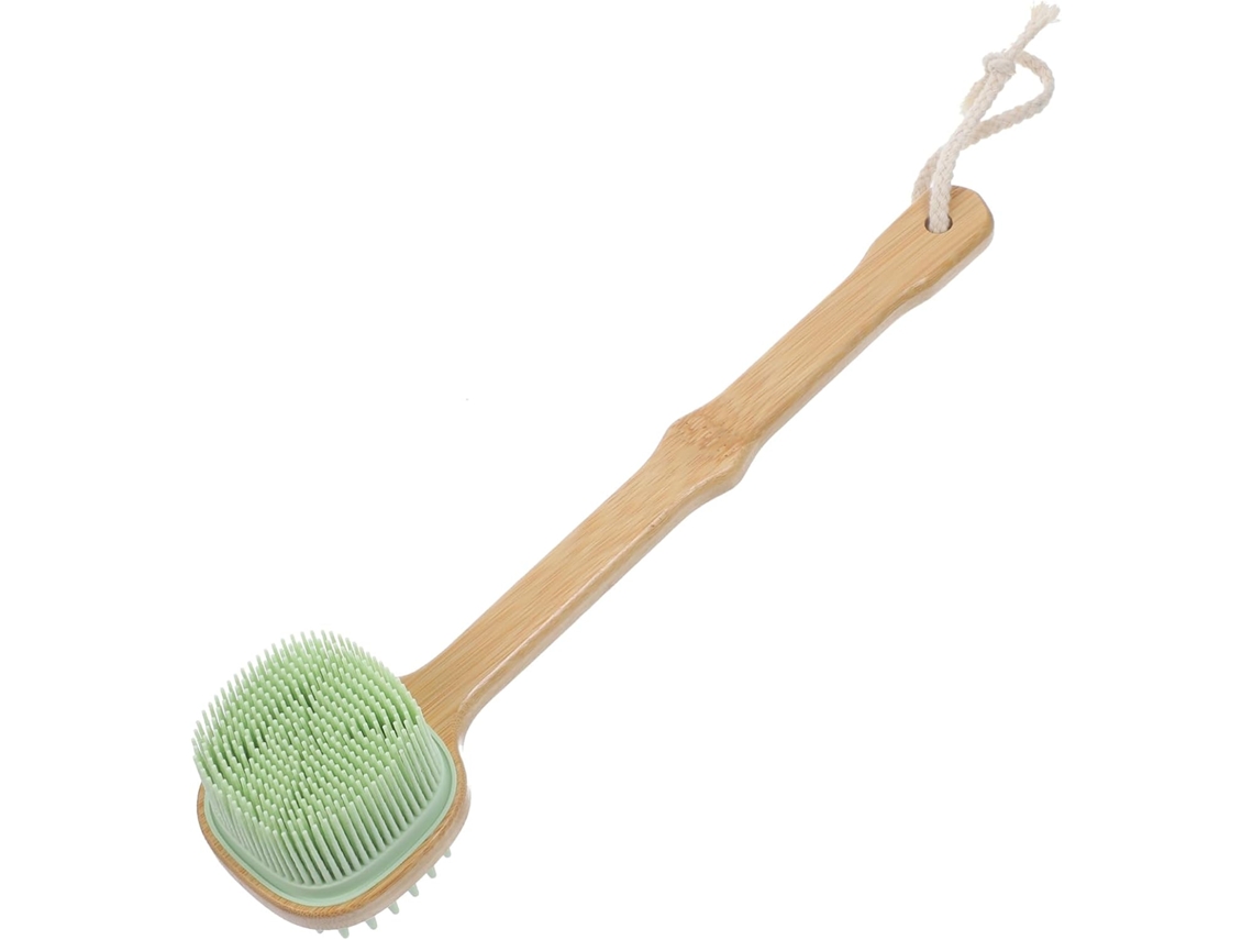 Escova De Silicone Para As Costas, Escova Corporal Esfoliante Com Cabo Longo, Limpeza Prática Para O Banheiro