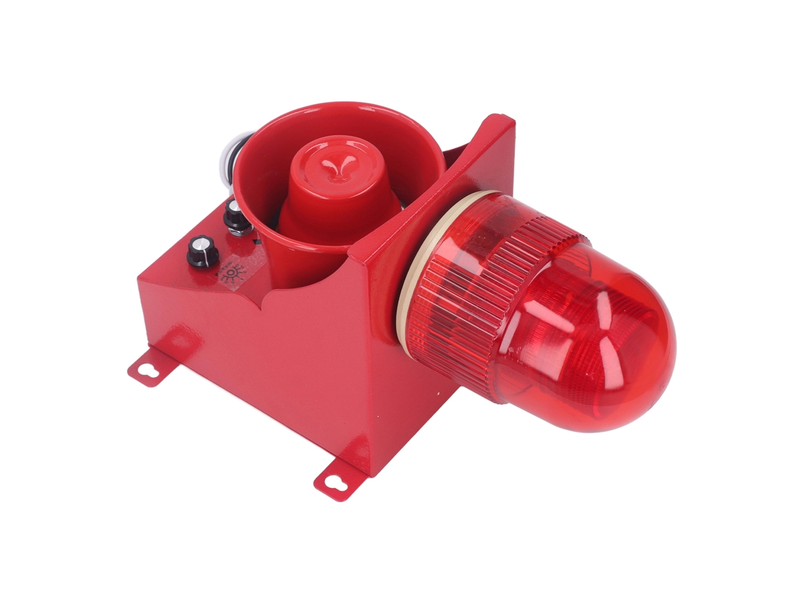 Alarme Sirene Industrial 40w 130db Com Strobe Led Ip65, Bateria Dc24v