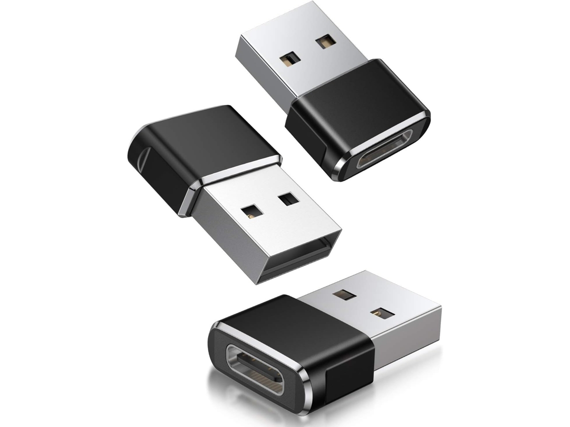 Adaptador Usb c Fêmea para Usb a Macho , Cabo Conversor de Carregamento Usb c para Smartwatch 7 AQUAFORGE (pacote com 3)