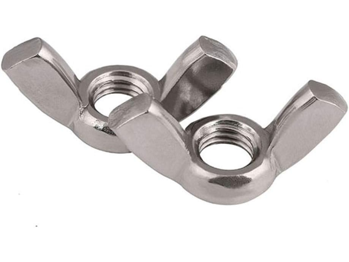 10 2 Peças Porcas M3 M4 M5 M6 M8 M10 M12 Din315 Aço giratório 304-porca Manual Aperto Borboleta Lingote Cor 316