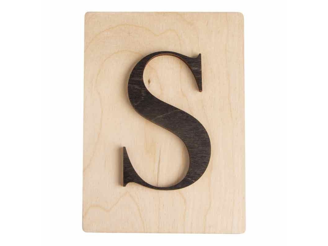 Letra de madeira 14,8 x 10,5 cm - S Rayher