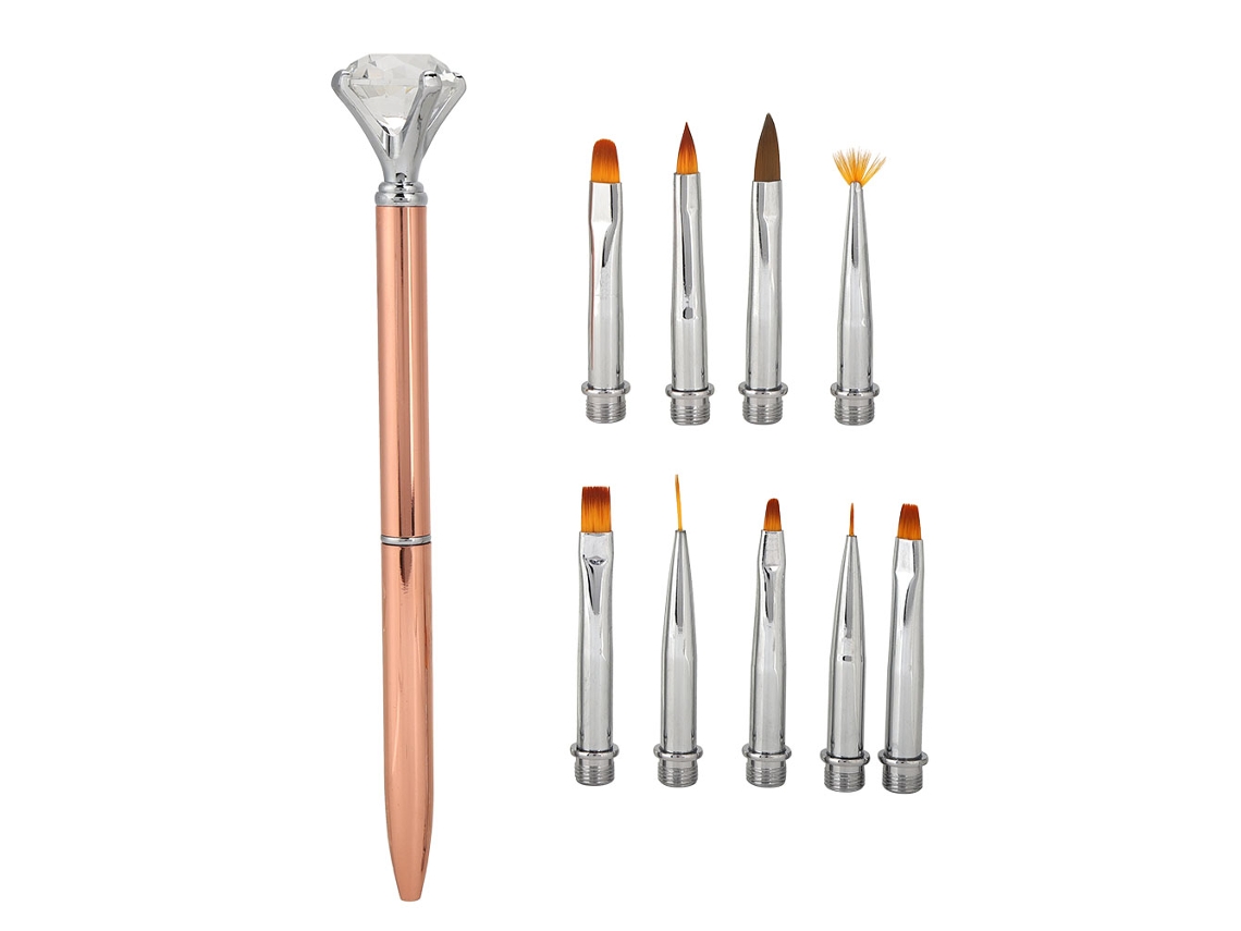 Lápiz De Gel Uv Multifuncional Desmontável Para Pintar, Desenhar E Marcar Unhas (ouro Rosa)