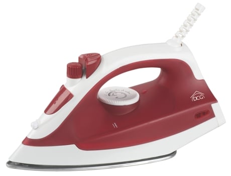 DB8010 ferro a vapor Ferro a vapor-seco Base de aço inoxidável 1800 W Vermelho, Branco DCG ELTRONIC