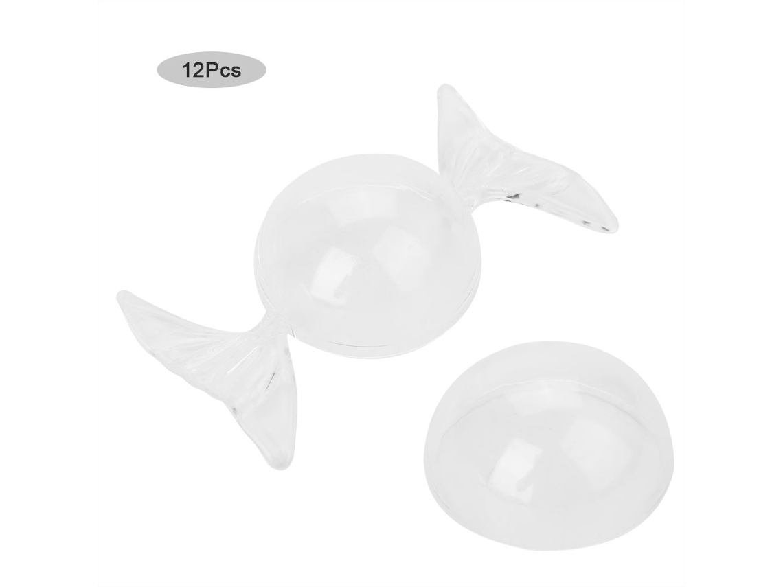 12 Caixas Transparentes de Doce em Forma de Açúcar para Presente de Casamento S/MARCA