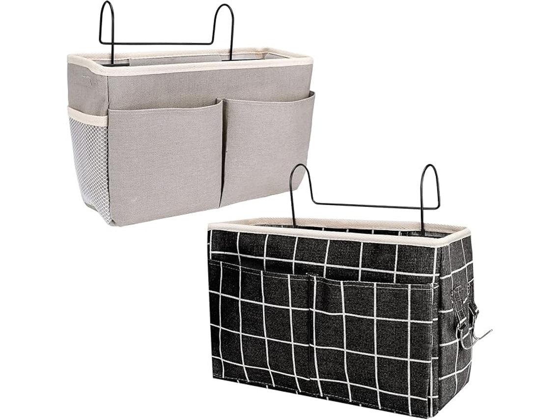 Lurelia Bolsa De Cabeceira, 2 Peças, Suspensa, Com Bolsos, Em Ferro, Para Cama, 30 X 19 X 10 Cm, Uso Estável