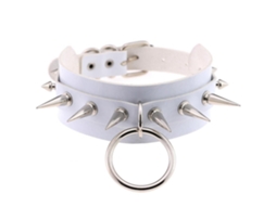 Colar Choker Pu Com Pingente Personalizado E Decoração Rivelamento