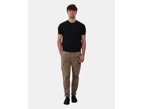 Calças De Homem 40 Weft Cargo Coulisse Tan Poliéster Castanho (54)