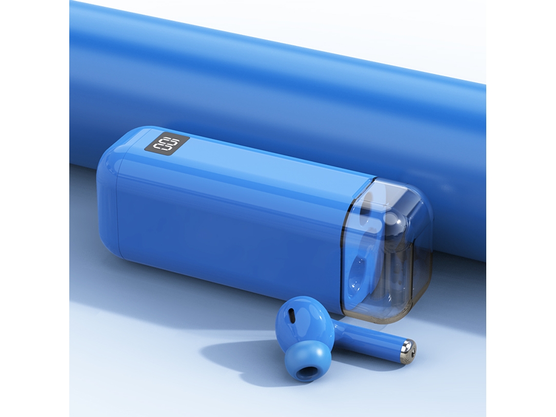 Fones Bluetooth Criativos EOOCOO, pequenos, portáteis, com estojo de 1200mah