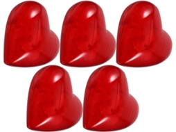 Caixas De Doces Transparentes Em Formato Coração, Feitas De Plástico, Para Festas E Casamentos, Conjunto De 5 Unidades