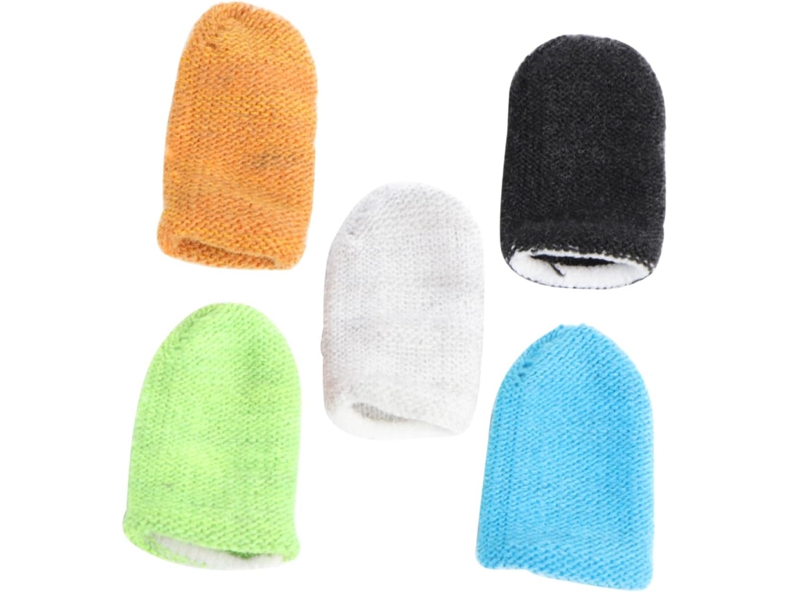 Hemobllo Conjunto De 5-protetores Dedo Gamer Simples E Coloridos Antitranspirantes Para Homens
