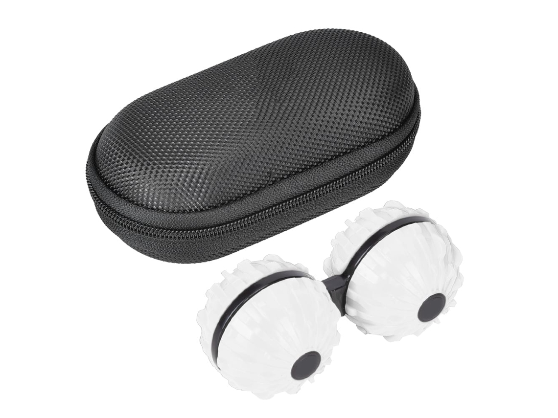 Primerox giróscopo de Massagem com 2 Bolas Conectadas para Alivio de Dor e Relaxamento Branco