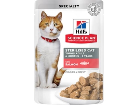 Ração para Gatos HILL'S Hsp Sterilised (12x85 g - Húmida - Sabor: Salmão)