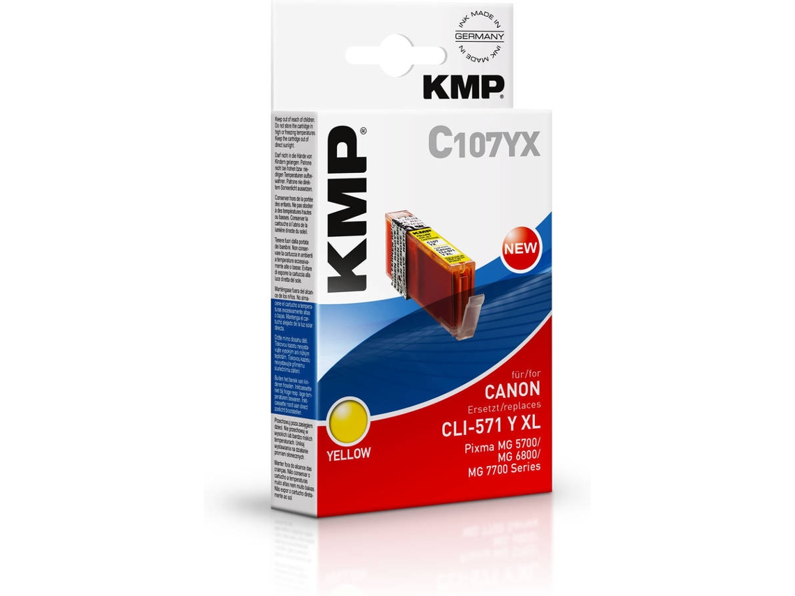 Tinteiro KMP C107YX Amarelo