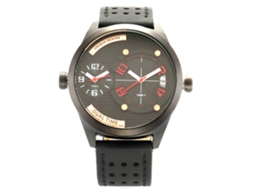 Reloj Hombre Quartz Duradero Con Calendario Y Agujas Pulsera Rojo