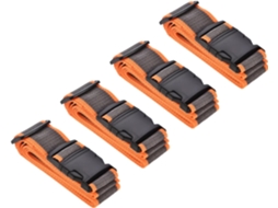 Conjunto De 4 Cintas Bagagem M Meterxity Ajustáveis Em Pp Viagens, Com Fivela E Etiqueta, Adequadas Malas 79x