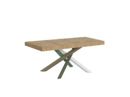 Mesa de Jantar Extensível 90X120/224 Cm Volantis Premium Carvalho Natural Quadro 4/A ITAMOBY