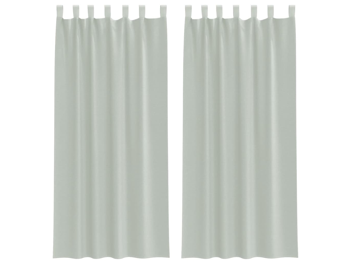 Voile Curtain, Voile Curtains Vidaxl Cinzeto Tecido (140 X 225 Cm)