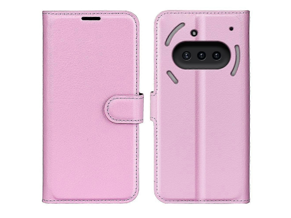 Capa De Celular De Couro Com Flip Horizontal E Textura De Lichia Com Suporte
