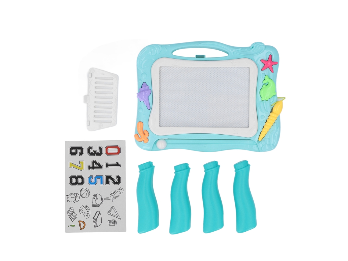 Ats tablero Magnético Plegable com Pernas Desmontáveis, Tábua de Desenho Apagável para Presentes Diy Brinquedos Azul