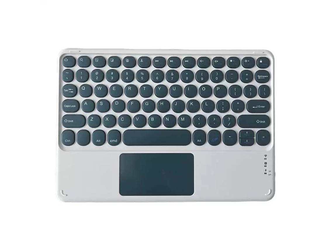 Teclado HEXINYIGJLY Bluetooth para iPad 10", Silencioso, Redondas, Touchpad, Desmontável, Verde escuro