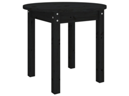 Coffee Table, Coffee Tables Vidaxl Preto Madeira De Pinho (ø 45 X 40 Cm)