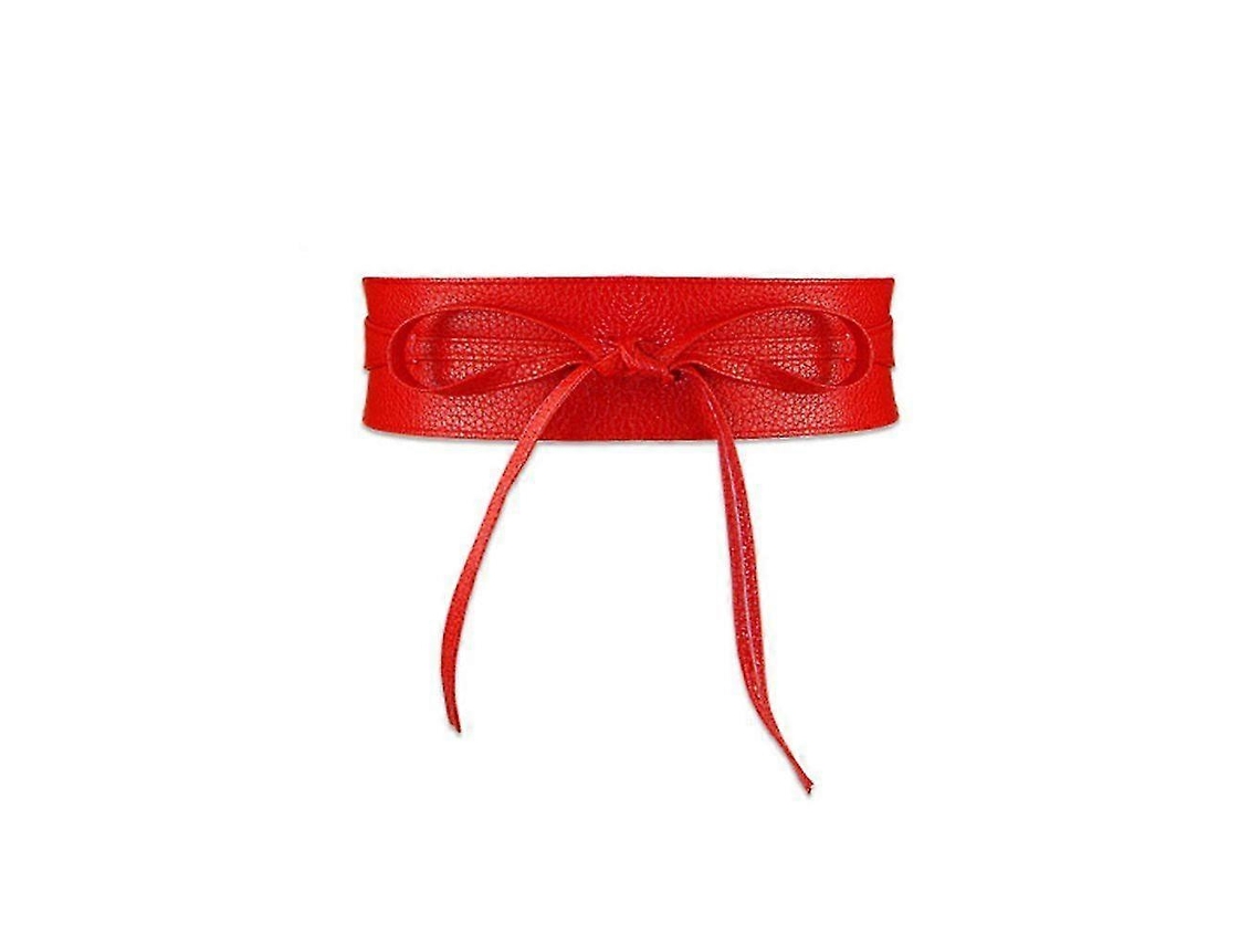 Cinto De Moda Feminino Largo De Couro Com Laço, Várias Cores Para Cintura