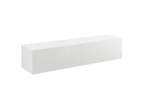 Estante de Parede Suporte para TV 140X33X30 cm Branco Brilhante 030005187 MOBIKASA