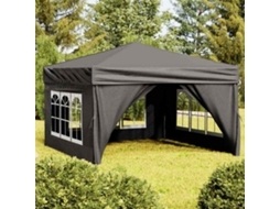 Vidaxl Tenda Para Festas Dobrável Com Paredes Laterais 3x3 M Antracite