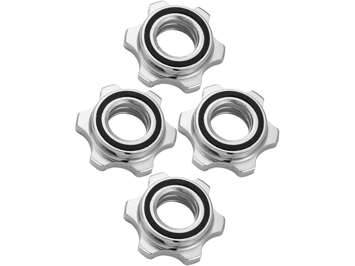 Conjunto De 4 Presilhas Ferro Fundido Para Halteres - Fixação Segura E
