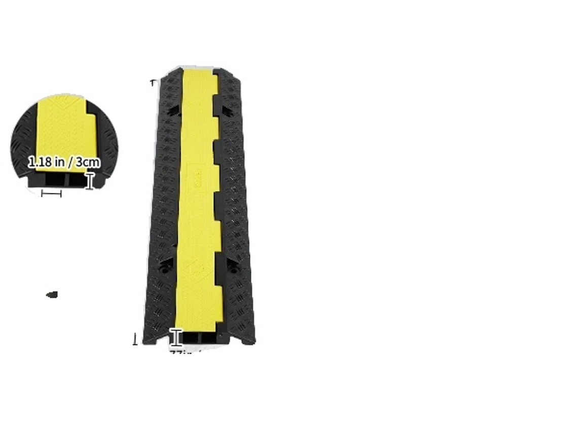 Rampas de proteção reforçadas com tampa superior dobrável em TPR, 5 peças, capacidade de 1,2 libras.