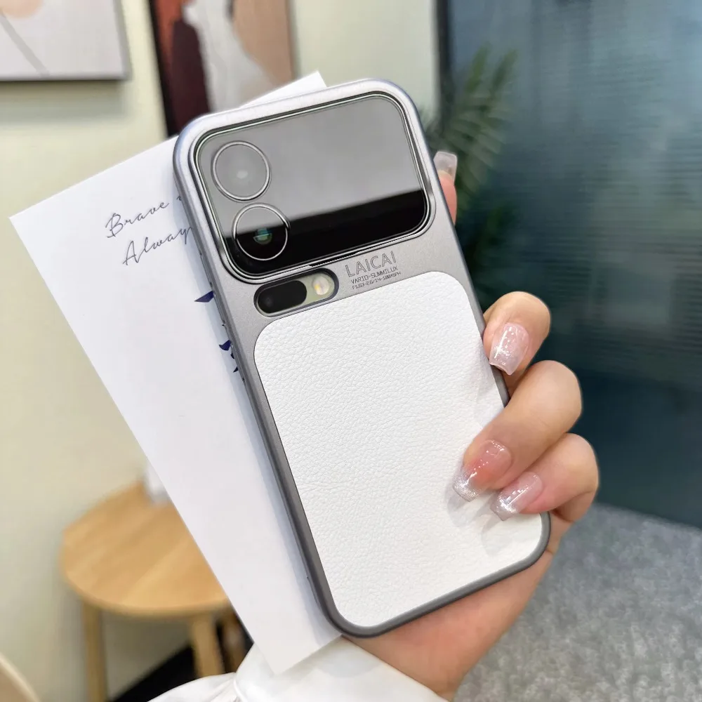 (branco, Xiaomi 17 Pro Max) Capa Antichoque Estilo Executivo Com Textura Lichia — Capa Protetora Anti-impressão Digital