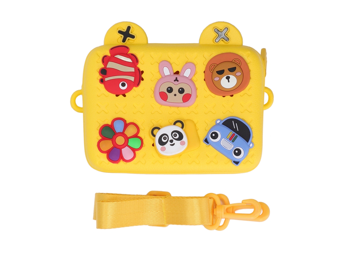 Bolsa de Ombro Câmera Infantil Amarela Presente Aniversário