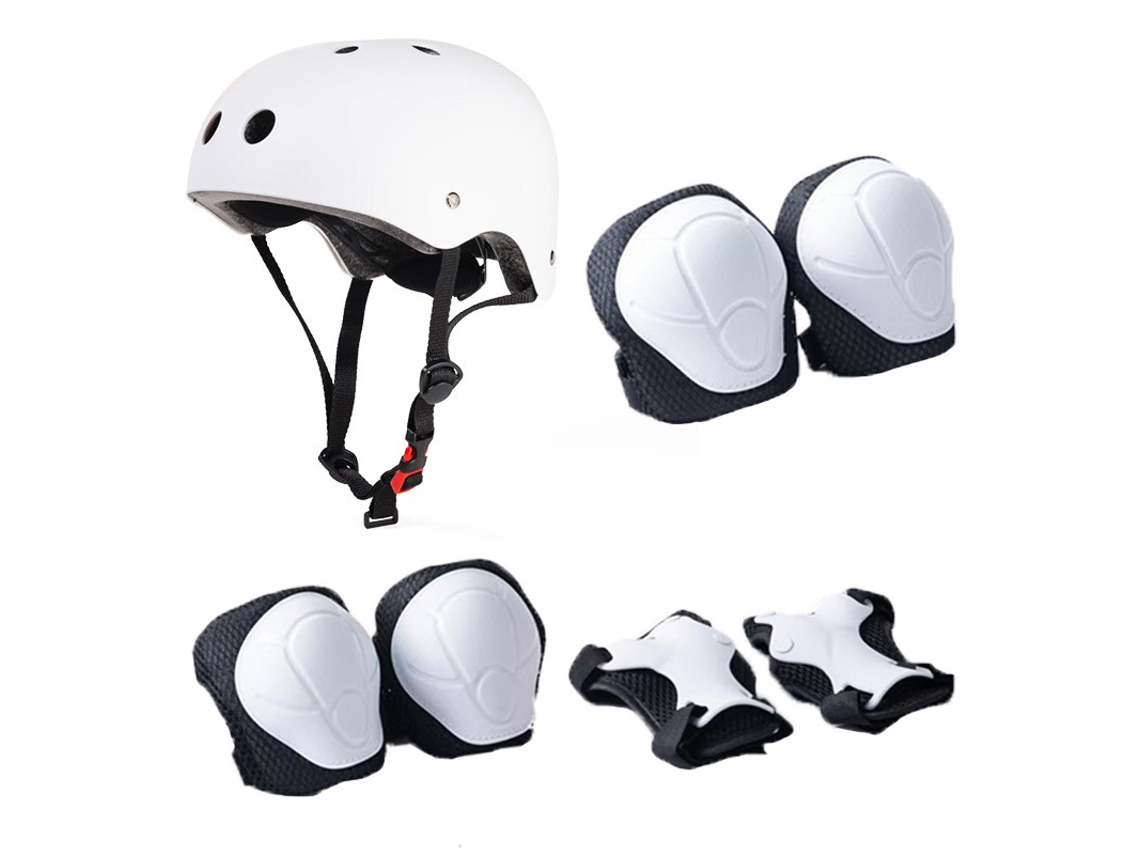 Kit Proteção De Crianças Capacete 7 Em 1 ,tamanho:s Branco
