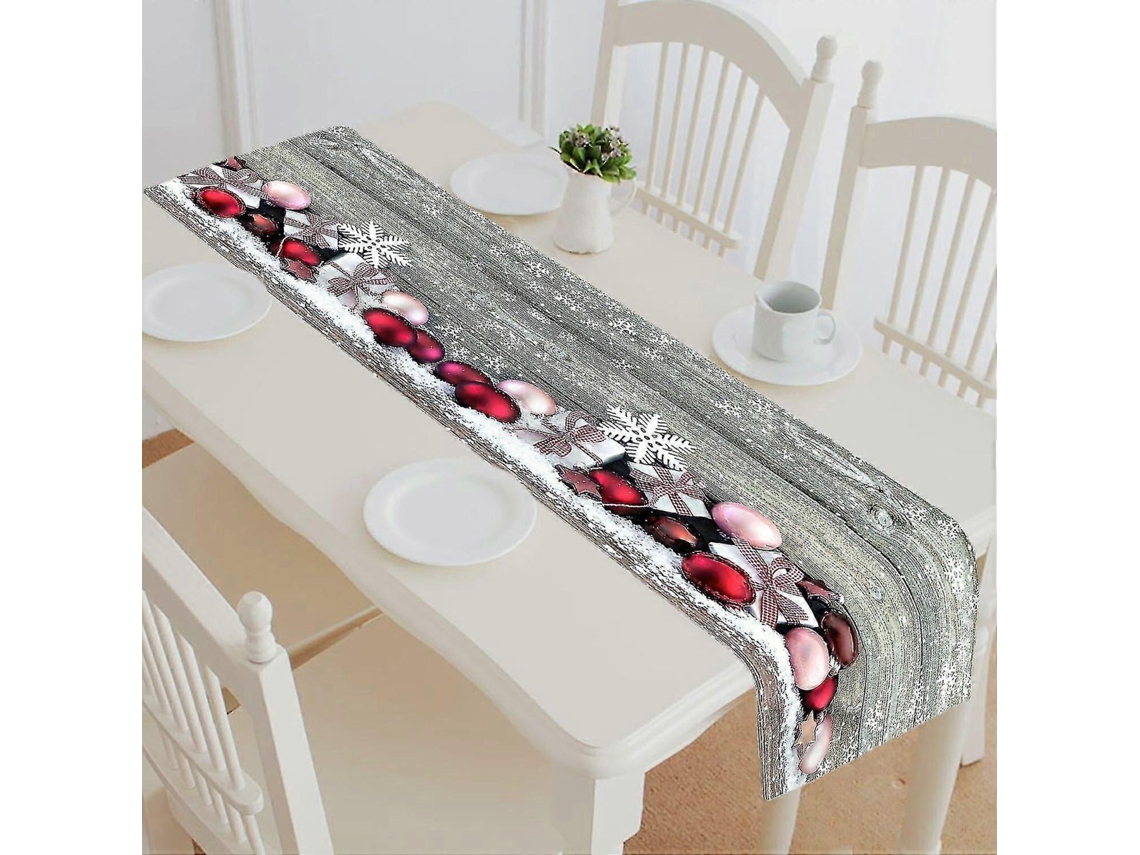 Caixas De Presente Com Enfeites De Natal Coloridos, Caminho De Mesa Com Tema De Neve, Jogo Americano, Etc. Bugu Hengjian